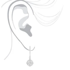 1 Carat 14K White Gold Diamond Drop Earrings For Women By Luxurman -Urban Jewels Shop 1 carat 14k gold diamond drop earrings for women by luxurman bodwh