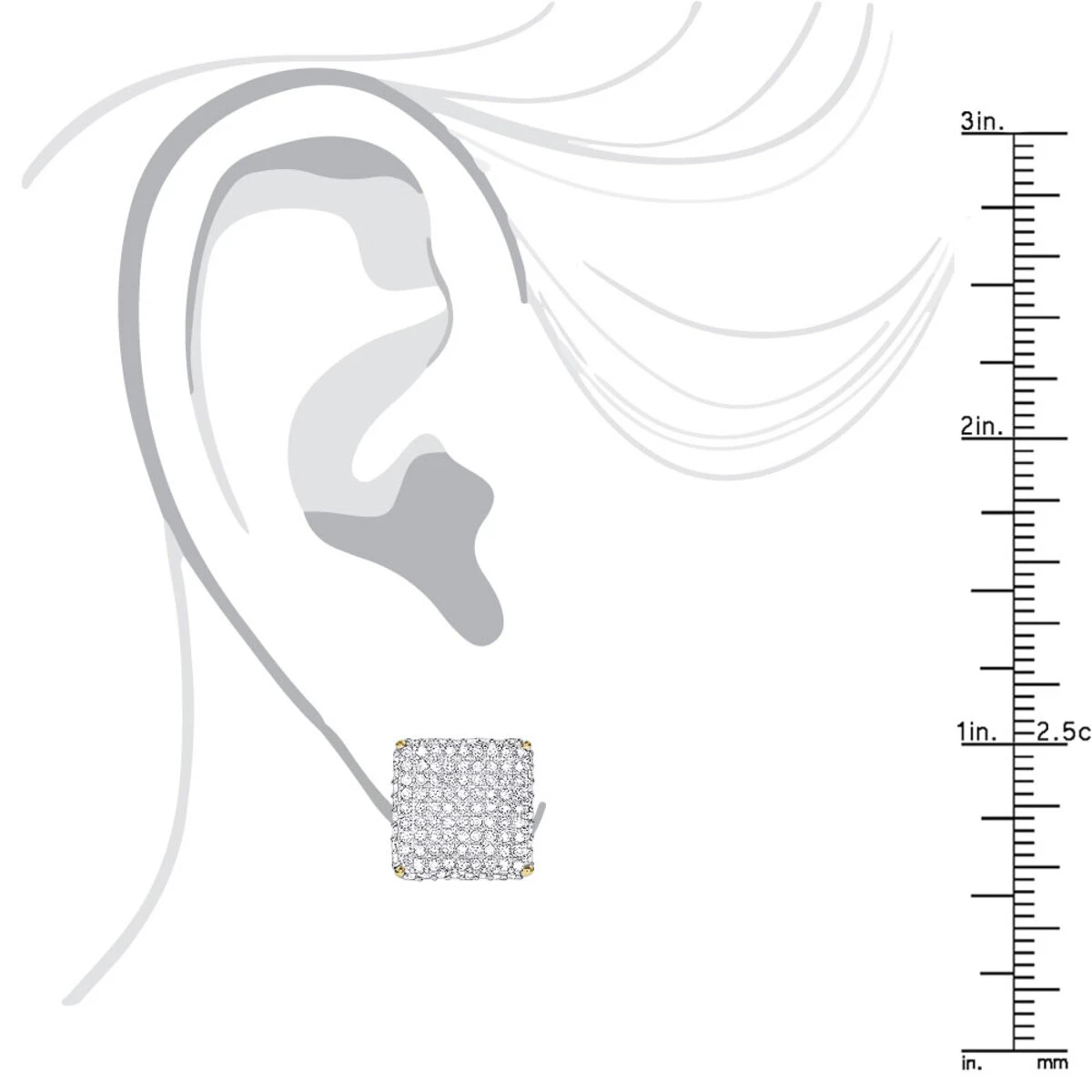 1 Carat Diamond Earrings 14K White Gold Studs 6 1 Carat Diamond Earrings 14K White Gold Studs - Image 6