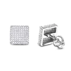 1 Carat Diamond Earrings 14K White Gold Studs
