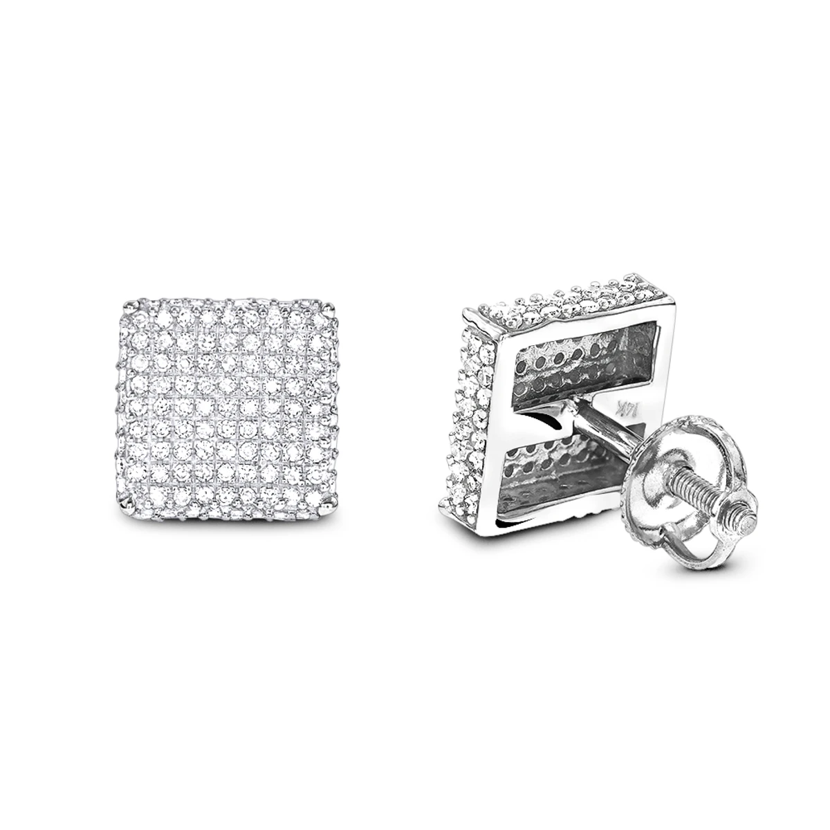 1 Carat Diamond Earrings 14K White Gold Studs 1 1 Carat Diamond Earrings 14K White Gold Studs