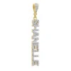 Custom 1 Carat Diamond Name Pendant Necklace 10K Yellow Gold
