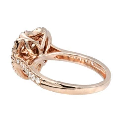 1 Carat Diamond Ring For Women Heart Design 14K Yellow Gold -Urban Jewels Shop 1 carat diamond ring for women heart design 14k yellow rose white gold backro