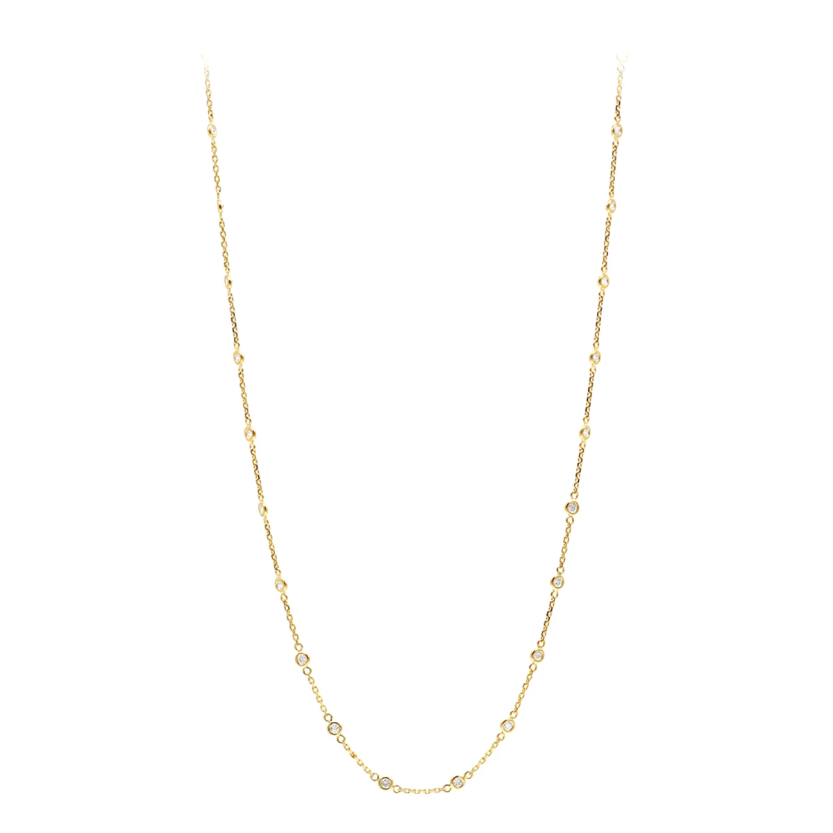1 Carat Diamonds By The Yard Necklace 14K Yellow Gold 1 1 Carat Diamonds By The Yard Necklace 14K Yellow Gold