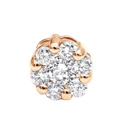 1 Cluster Diamond Earring 0.20ct 14K White Gold Single Earring Men's -Urban Jewels Shop 1 cluster diamond earring 020ct 14k gold single earring mens p 49533 ro