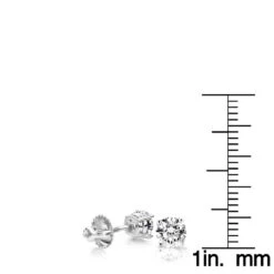 1 Carat Diamond Stud Earrings W Round Diamonds 14K White Gold 10 1 Carat Diamond Stud Earrings W Round Diamonds 14K White Gold -Urban Jewels Shop 1 ct diamond stud earrings w round diamonds 14k gold p 5628 rulerwh