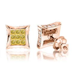 10K White Gold Canary Yellow Diamond Stud Earrings 0.6ct -Urban Jewels Shop 10k gold canary yellow diamond stud earrings 069ct p 84 ro