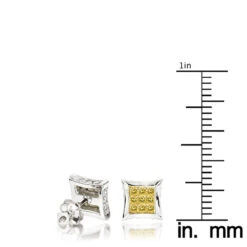 10K White Gold Canary Yellow Diamond Stud Earrings 0.6ct -Urban Jewels Shop 10k gold canary yellow diamond stud earrings 069ct p 84 rulerwh