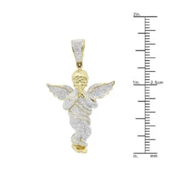 10K Yellow Gold Diamond Baby Angel Pendant For Men 1ct By Luxurman 11 10K Yellow Gold Diamond Baby Angel Pendant For Men 1ct By Luxurman -Urban Jewels Shop 10k gold diamond baby angel pendant for men 13ct by luxurman rulerye