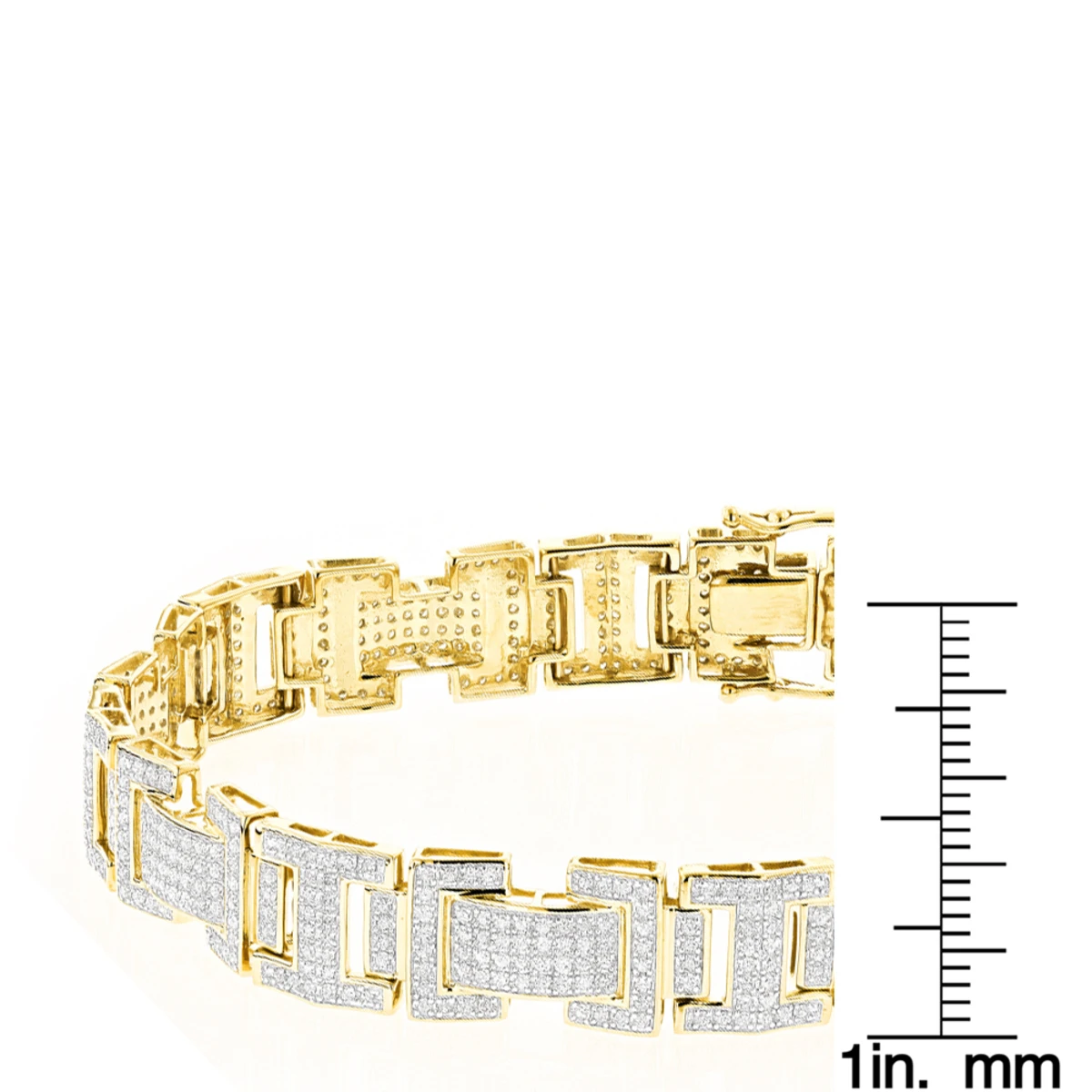 10K White Gold Men's Diamond Bracelet 3.22ct 6 10K White Gold Men's Diamond Bracelet 3.22ct - Image 6