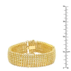 Hip Hip 10K Yellow Gold 8-Row Tennis Diamond Bracelet For Men 10 Carats 15 Hip Hip 10K Yellow Gold 8-Row Tennis Diamond Bracelet For Men 10 Carats -Urban Jewels Shop 10k gold mens 8 row diamond bracelet 825ct p 6025 rulerye