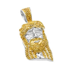 10K Rose Gold Micro Jesus Piece Yellow Diamond Face Pendant 0.5ct By Luxurman 8 10K Rose Gold Micro Jesus Piece Yellow Diamond Face Pendant 0.5ct By Luxurman -Urban Jewels Shop 10k gold micro jesus piece yellow diamond face pendant 04ct by luxurman wh