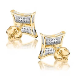 10K White Gold Round Diamond Kite Stud Earrings 0.18ct -Urban Jewels Shop 10k gold round diamond kite stud earrings 018ct p 47959 backye