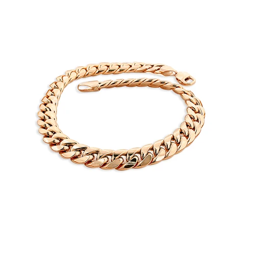 10K Rose Gold Miami Cuban Link Curb Chain Bracelet 9mm 7.5-9in 1 10K Rose Gold Miami Cuban Link Curb Chain Bracelet 9mm 7.5-9in