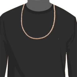 Men's 10K Yellow Gold Moon Cut Ball Chain 5mm 22-40in 8 Men's 10K Yellow Gold Moon Cut Ball Chain 5mm 22-40in -Urban Jewels Shop 10k rose gold moon cut chain 6mm 22 40in 3