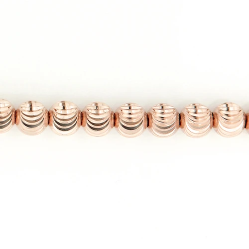 Men's 10K Yellow Gold Moon Cut Ball Chain 5mm 22-40in 4 Men's 10K Yellow Gold Moon Cut Ball Chain 5mm 22-40in - Image 4