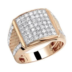 Solid 10K Yellow Gold Men's Diamond Ring By LUXURMAN 2.25 Carats 8 Solid 10K Yellow Gold Men's Diamond Ring By LUXURMAN 2.25 Carats -Urban Jewels Shop 10k solid gold mens diamond rind by luxurman 225 carats ro