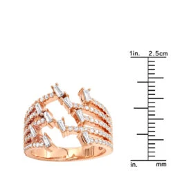 1.1 Carat Designer Diamond Right Hand Ring For Women By Luxurman 14K Rose Gold -Urban Jewels Shop 11 carat designer diamond right hand ring for women by luxurman 14k gold rulerro
