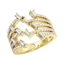 1.1 Carat Designer Diamond Right Hand Ring For Women By Luxurman 14K Rose Gold -Urban Jewels Shop 11 carat designer diamond right hand ring for women by luxurman 14k gold ye