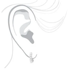 1/2 Inch Classic Huggie Hoop Earrings 14K White Gold With Round Diamonds 1 Carat 9 1/2 Inch Classic Huggie Hoop Earrings 14K White Gold With Round Diamonds 1 Carat -Urban Jewels Shop 12 inch 14k gold hoops round diamonds huggie earrings 1 carat 018270w body white