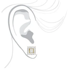 14K Yellow Gold Baguette Princess & Round Diamond Earrings 1.01ct -Urban Jewels Shop 14k baguette princess round diamond earrings 101ct p 88 bodye