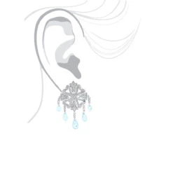14K White Gold Diamond Chandelier Earrings Blue Topaz 0.64ct -Urban Jewels Shop 14k diamond chandelier earrings blue topaz 064ct p 22366 bodwh