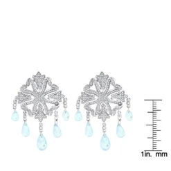 14K White Gold Diamond Chandelier Earrings Blue Topaz 0.64ct -Urban Jewels Shop 14k diamond chandelier earrings blue topaz 064ct p 22366 rulerwh