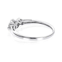 Thin 14K White Gold Diamond Cluster For Women Ring Past Present Future 0.25ct 9 Thin 14K White Gold Diamond Cluster For Women Ring Past Present Future 0.25ct -Urban Jewels Shop 14k diamond cluster ring past present future 030ct p 58 backwh