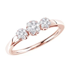 Thin 14K White Gold Diamond Cluster For Women Ring Past Present Future 0.25ct 8 Thin 14K White Gold Diamond Cluster For Women Ring Past Present Future 0.25ct -Urban Jewels Shop 14k diamond cluster ring past present future 030ct p 58 ro