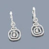 14K White Gold Diamond Dangle Earrings 0.65ct