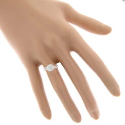 14K Yellow Gold Diamond Flower Cluster Ring For Women 1 Carat -Urban Jewels Shop 14k diamond flower cluster ring 095ct p 40450 bodwh