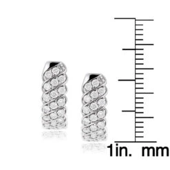 14K Yellow Gold Diamond Hoop Huggie Earrings For Women 0.65ct -Urban Jewels Shop 14k diamond hoop huggie earrings 065ct p 35720 rulerwh