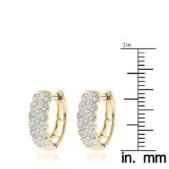 14K Yellow Gold Diamond Hoop Huggie Earrings For Women 0.65ct -Urban Jewels Shop 14k diamond hoop huggie earrings 065ct p 35720 rulerye