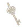 14K Yellow Gold Diamond Key Pendant For Women 1ct