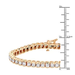 14K Yellow Gold Round Diamond Tennis Bracelet Half Bezel Setting 8ct -Urban Jewels Shop 14k diamond tennis bracelet half bezel setting 8ct p 22516 rulerro