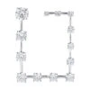14K White Gold 13 Stone Diamond Journey Necklace 2.44ct