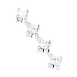 14K White Gold 4 Stone Diamond Journey Pendant 1.60ct