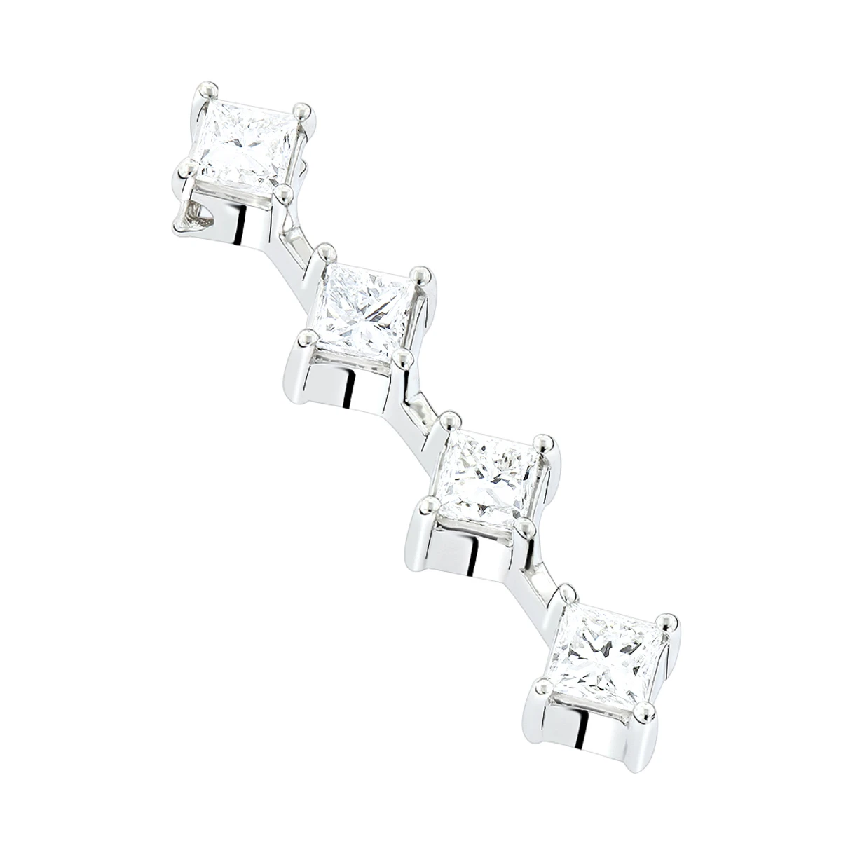 14K White Gold 4 Stone Diamond Journey Pendant 1.60ct 1 14K White Gold 4 Stone Diamond Journey Pendant 1.60ct