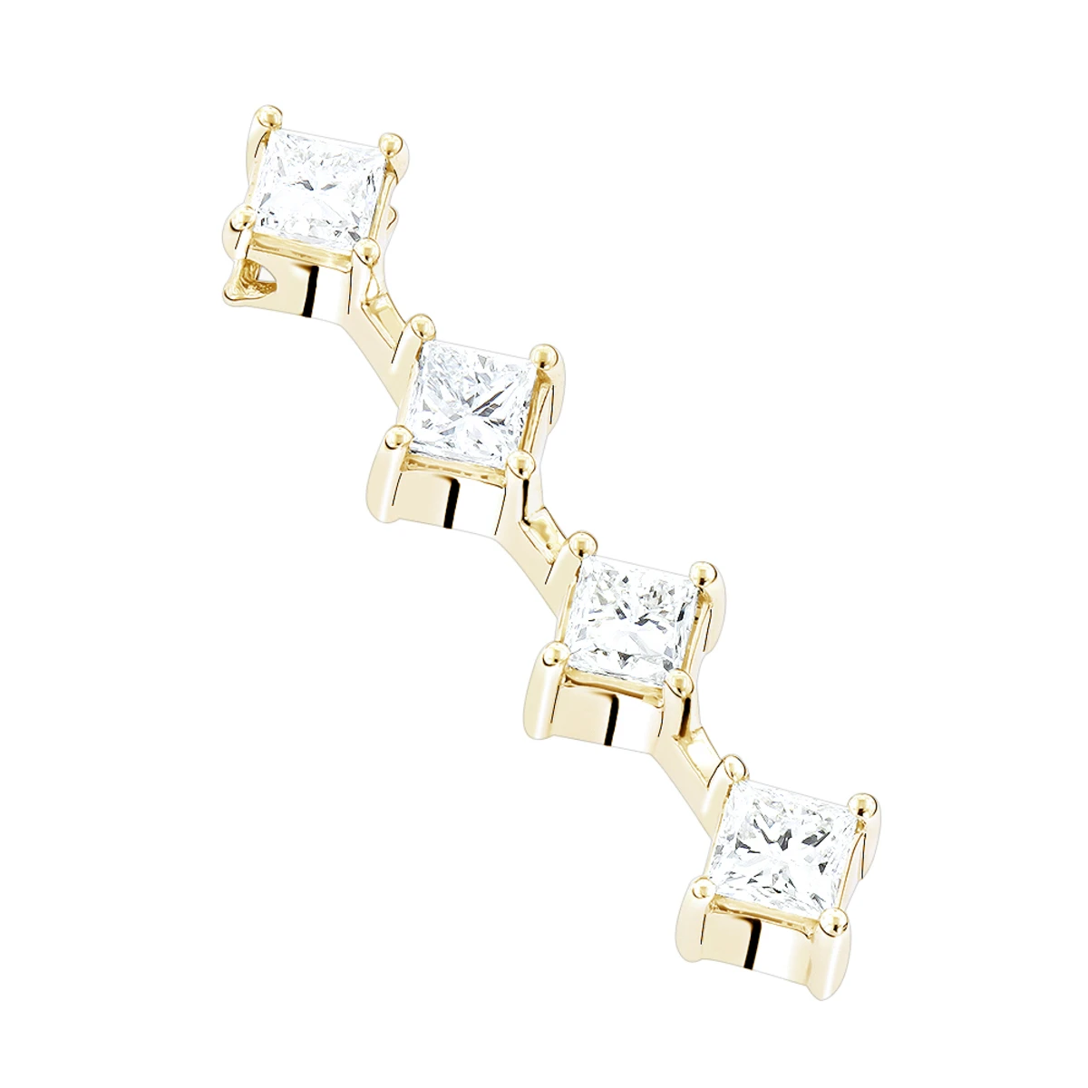 14K White Gold 4 Stone Diamond Journey Pendant 1.60ct 2 14K White Gold 4 Stone Diamond Journey Pendant 1.60ct - Image 2