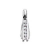 14K White Gold 6 Stone Diamond Journey Pendant 0.42ct