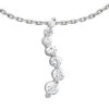 14K White Gold 7 Stone Diamond Journey Pendant 0.95ct