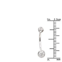 14K White Gold Diamond Belly Button Peircing Ring 0.66ct -Urban Jewels Shop 14k gold and diamond belly button peircing ring 066ct p 5860 rulerwh