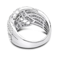 14K White Gold Baguette Round Diamond Ladies Cocktail Ring 2.25ct By Luxurman -Urban Jewels Shop 14k gold baguette round diamond ladies cocktail ring 225ct by luxurman backwh