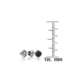 14K White Gold Black Diamond Stud Earrings Bezel Set 0.75ct -Urban Jewels Shop 14k gold black diamond stud earrings bezel set 075ct p 6046 rulerwh