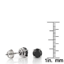 14K White Gold Black Diamond Stud Earrings Bezel Set 2.00ct 11 14K White Gold Black Diamond Stud Earrings Bezel Set 2.00ct -Urban Jewels Shop 14k gold black diamond stud earrings bezel set 200ct p 6051 rulerwh