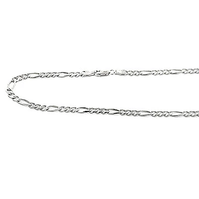 14K White Gold Concave Figaro Chain 5mm, 20in - 40 In 1 14K White Gold Concave Figaro Chain 5mm, 20in - 40 In