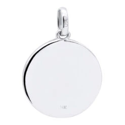 14K White Gold Cross In A Circle Diamond Pendant 0.33ct -Urban Jewels Shop 14k gold cross in a circle diamond pendant 033ct p 27295 back white