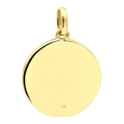 14K White Gold Cross In A Circle Diamond Pendant 0.33ct -Urban Jewels Shop 14k gold cross in a circle diamond pendant 033ct p 27295 back yellow