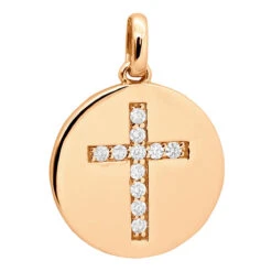 14K White Gold Cross In A Circle Diamond Pendant 0.33ct -Urban Jewels Shop 14k gold cross in a circle diamond pendant 033ct p 27295 rose
