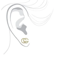 14K Yellow Gold Custom Made Diamond Earrings 0.55ct G Initials Letters Studs -Urban Jewels Shop 14k gold custom made diamond earrings 055ct g initials letters studs bodye