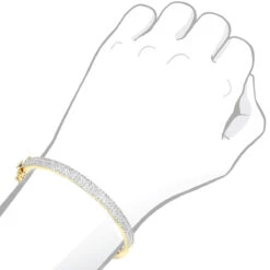 14K Yellow Gold Designer 2 Carat Diamond Bangle Bracelet For Women By Luxurman -Urban Jewels Shop 14k gold designer 2 carat diamond bangle bracelet for women by luxurman bodye